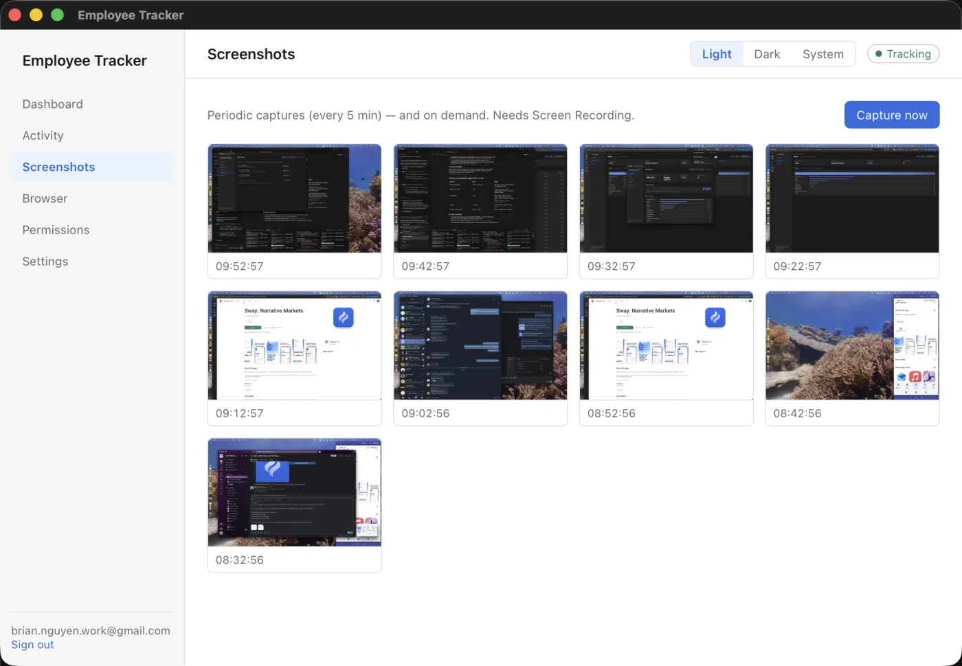 Screenshot gallery